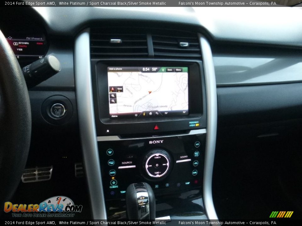 2014 Ford Edge Sport AWD White Platinum / Sport Charcoal Black/Silver Smoke Metallic Photo #22