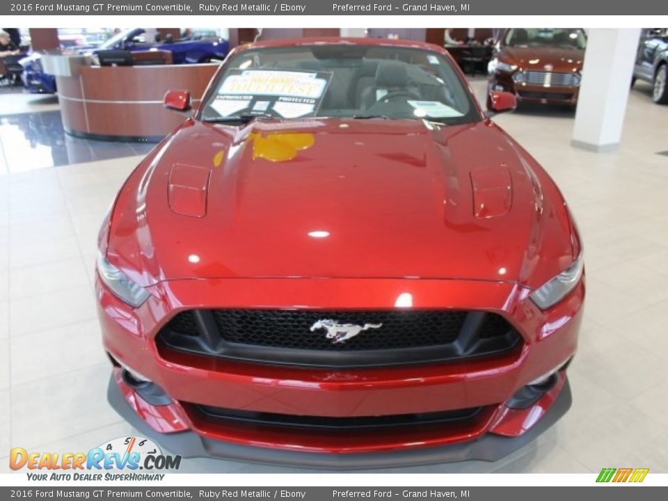 2016 Ford Mustang GT Premium Convertible Ruby Red Metallic / Ebony Photo #2