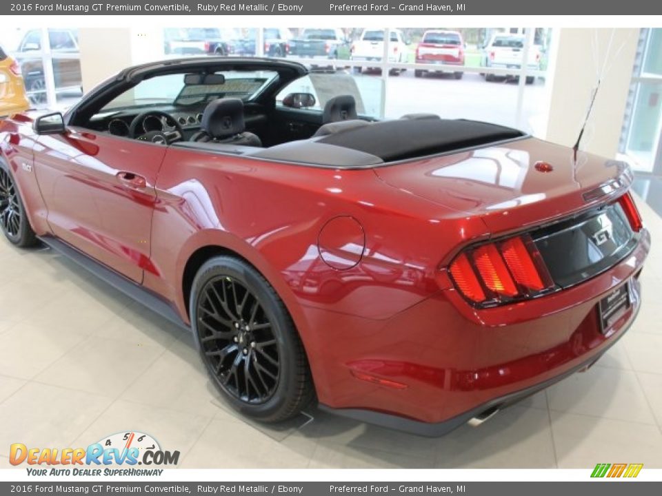 2016 Ford Mustang GT Premium Convertible Ruby Red Metallic / Ebony Photo #4