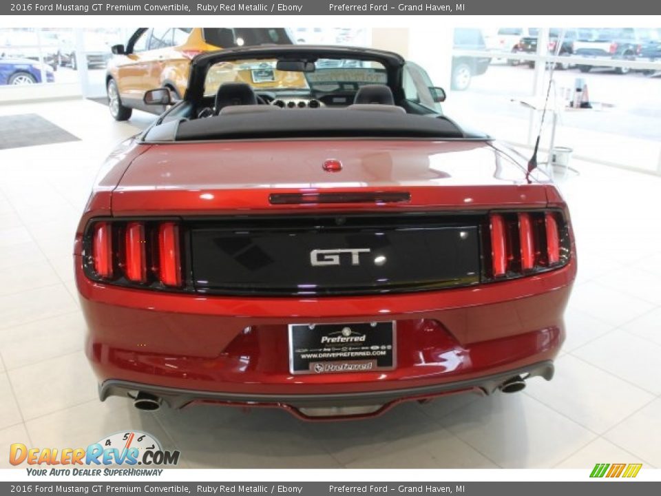 2016 Ford Mustang GT Premium Convertible Ruby Red Metallic / Ebony Photo #5