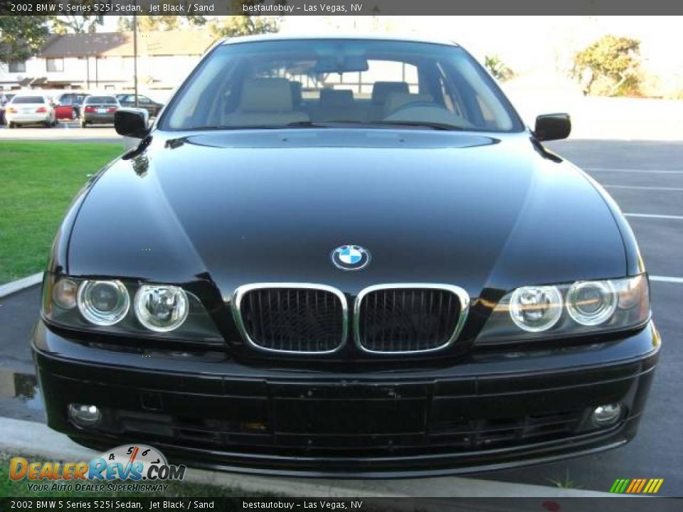 2002 BMW 5 Series 525i Sedan Jet Black / Sand Photo #3