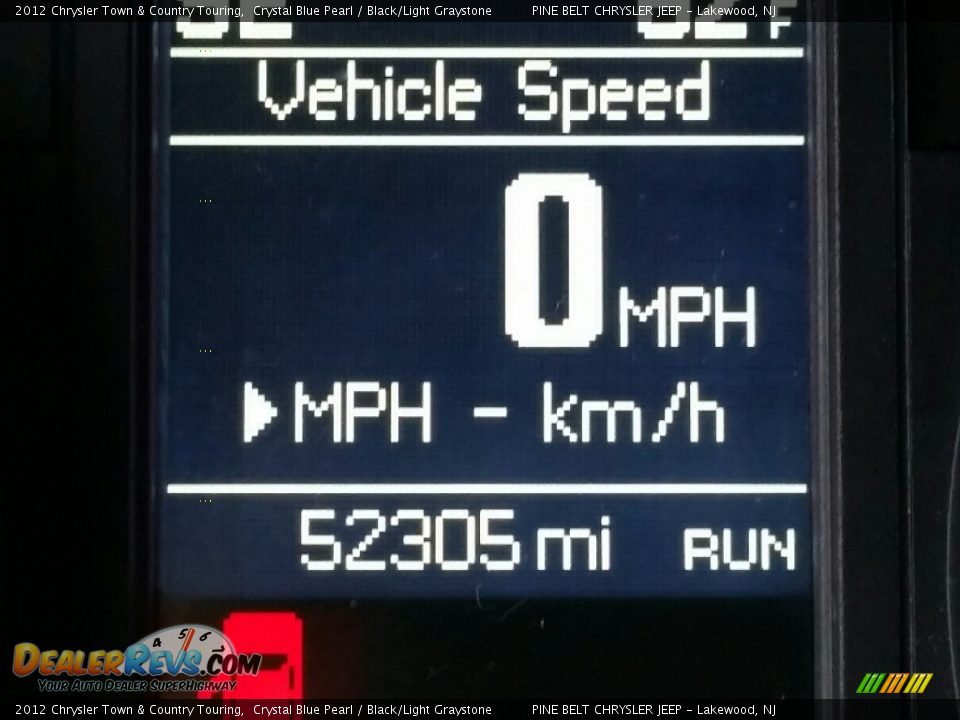 2012 Chrysler Town & Country Touring Crystal Blue Pearl / Black/Light Graystone Photo #20