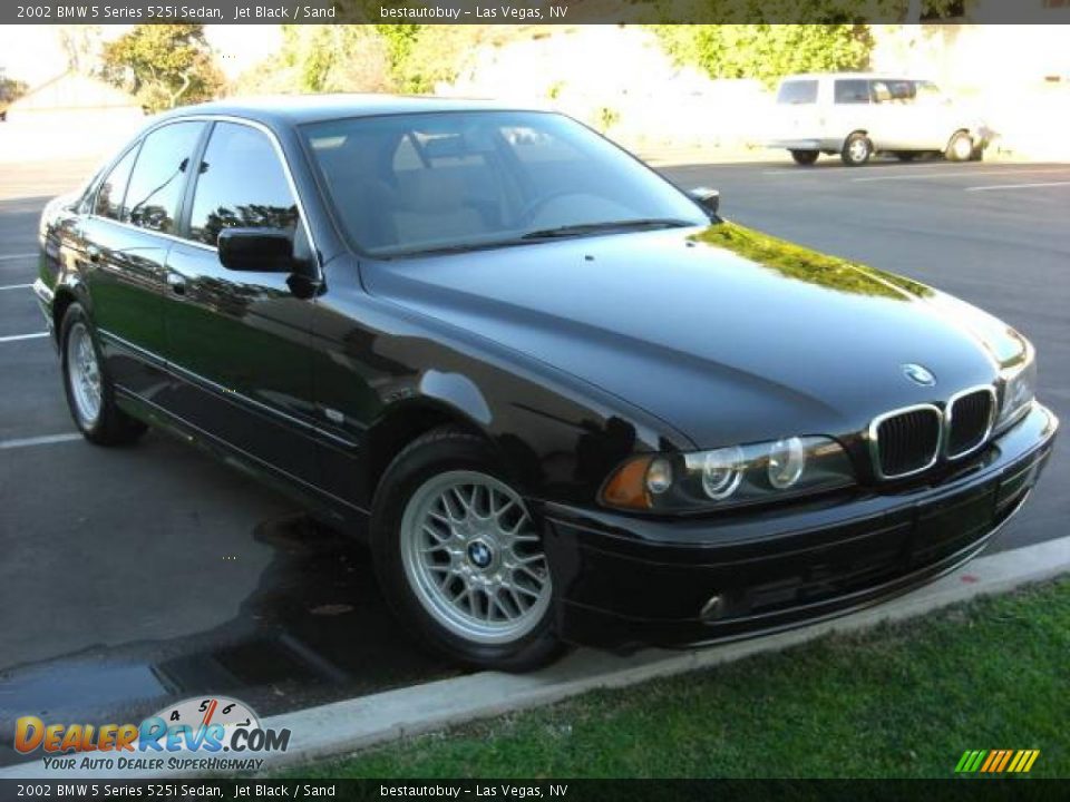2002 BMW 5 Series 525i Sedan Jet Black / Sand Photo #5