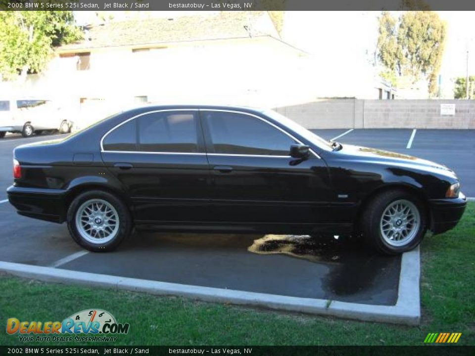 2002 BMW 5 Series 525i Sedan Jet Black / Sand Photo #6