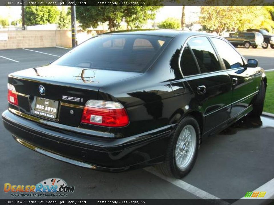 2002 BMW 5 Series 525i Sedan Jet Black / Sand Photo #7