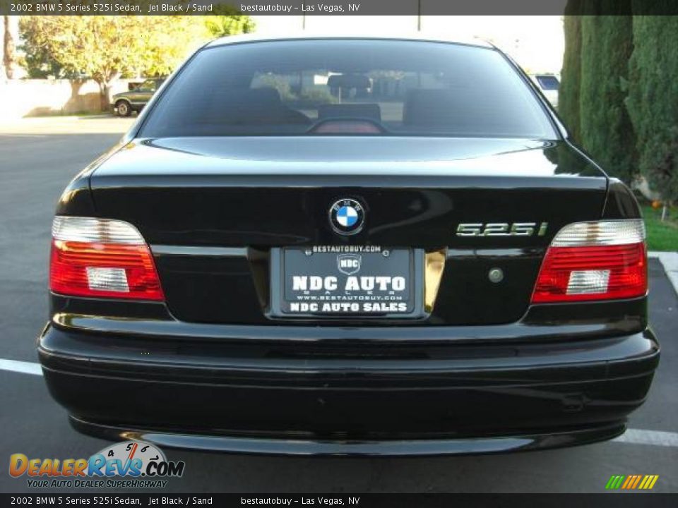 2002 BMW 5 Series 525i Sedan Jet Black / Sand Photo #8