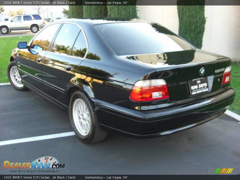 2002 BMW 5 Series 525i Sedan Jet Black / Sand Photo #9