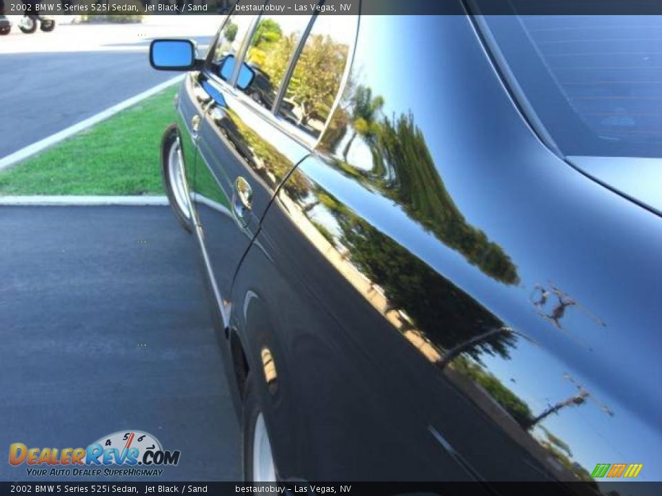 2002 BMW 5 Series 525i Sedan Jet Black / Sand Photo #10
