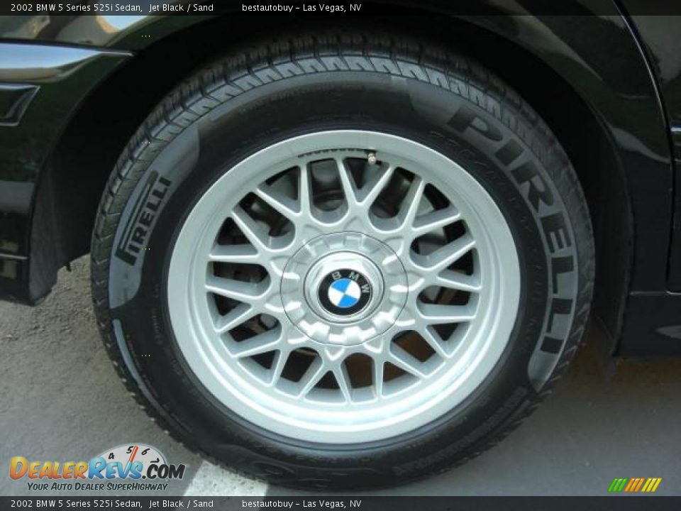 2002 BMW 5 Series 525i Sedan Jet Black / Sand Photo #11