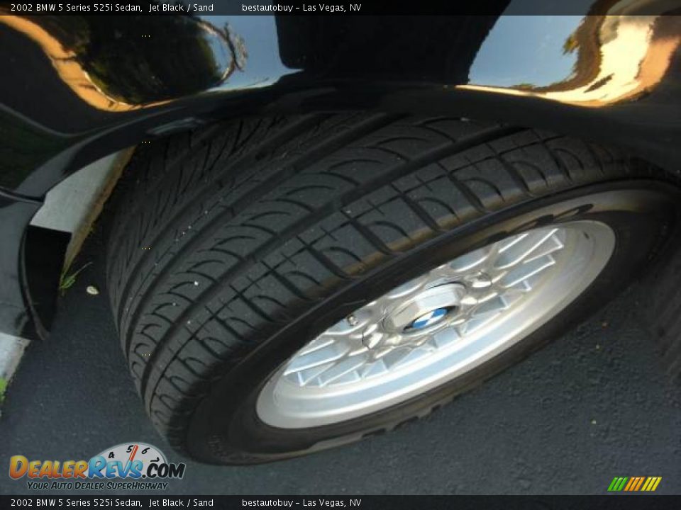 2002 BMW 5 Series 525i Sedan Jet Black / Sand Photo #12