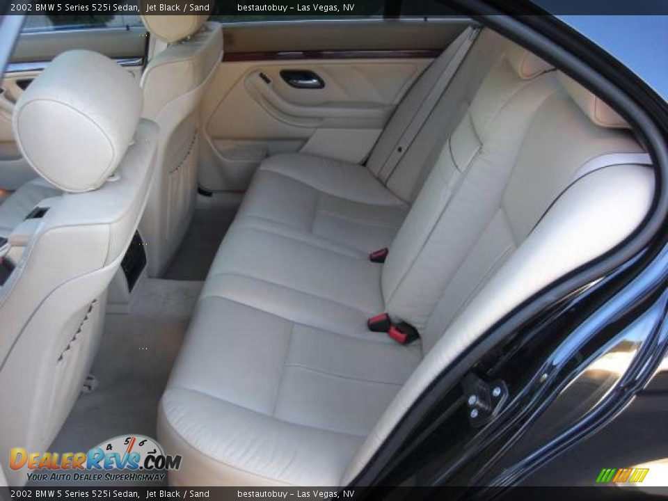 2002 BMW 5 Series 525i Sedan Jet Black / Sand Photo #15