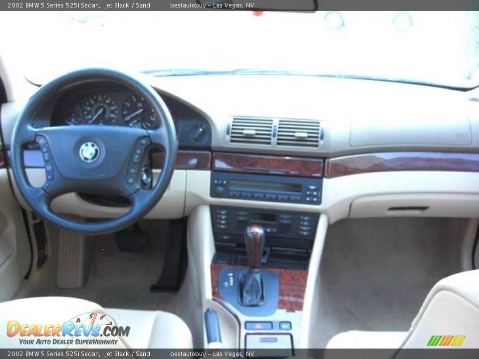 2002 BMW 5 Series 525i Sedan Jet Black / Sand Photo #20
