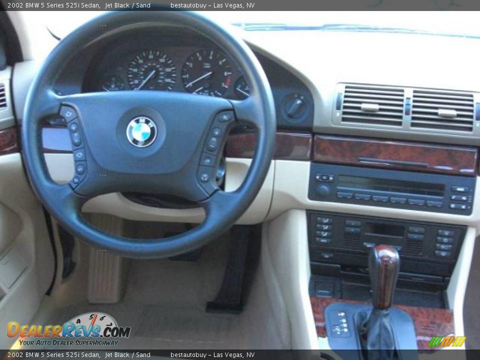 2002 BMW 5 Series 525i Sedan Jet Black / Sand Photo #21