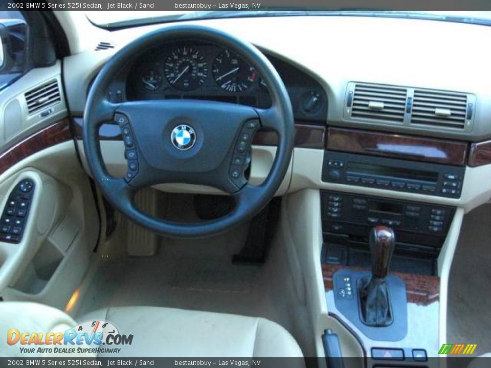 2002 BMW 5 Series 525i Sedan Jet Black / Sand Photo #22