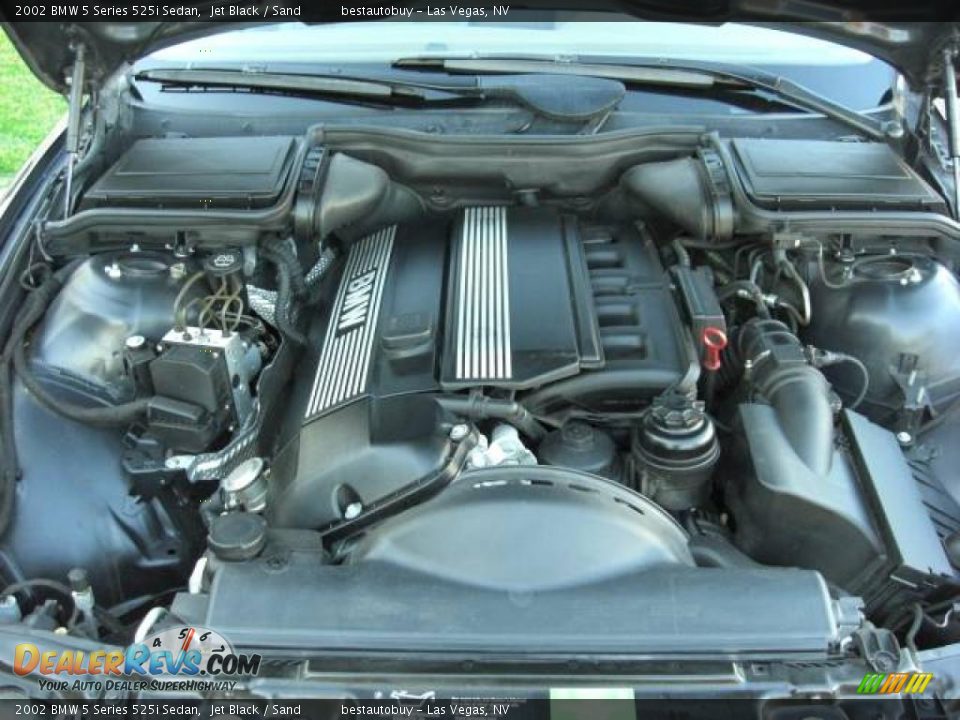 2002 BMW 5 Series 525i Sedan Jet Black / Sand Photo #29