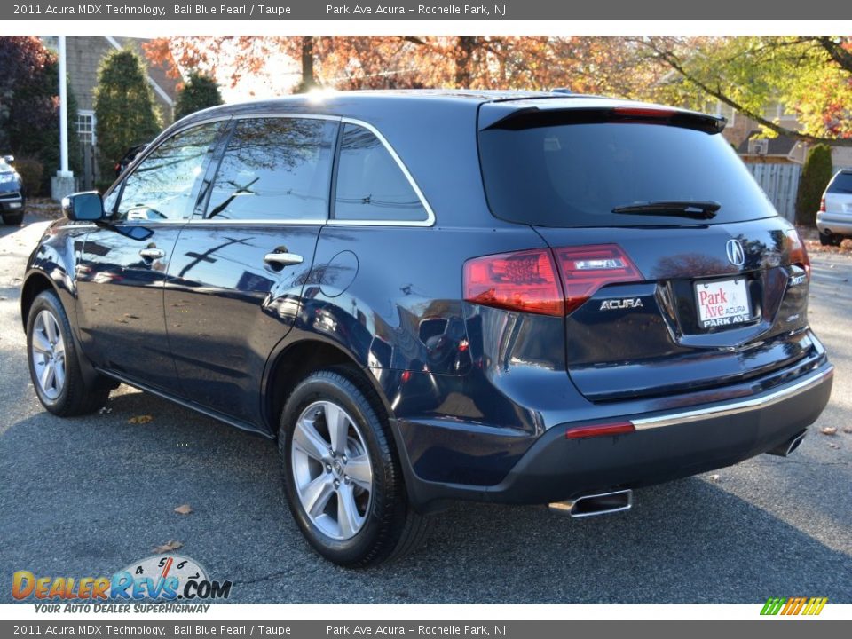 2011 Acura MDX Technology Bali Blue Pearl / Taupe Photo #5