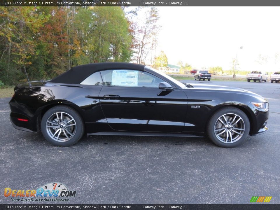2016 Ford Mustang GT Premium Convertible Shadow Black / Dark Saddle Photo #2
