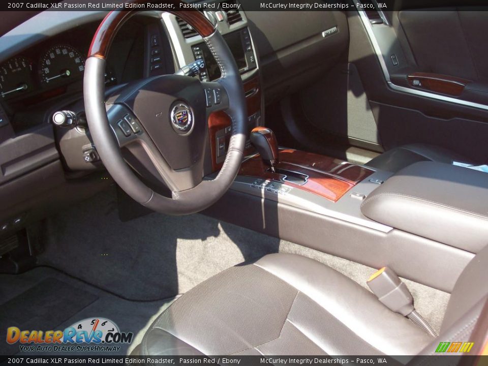 Ebony Interior - 2007 Cadillac XLR Passion Red Limited Edition Roadster Photo #7