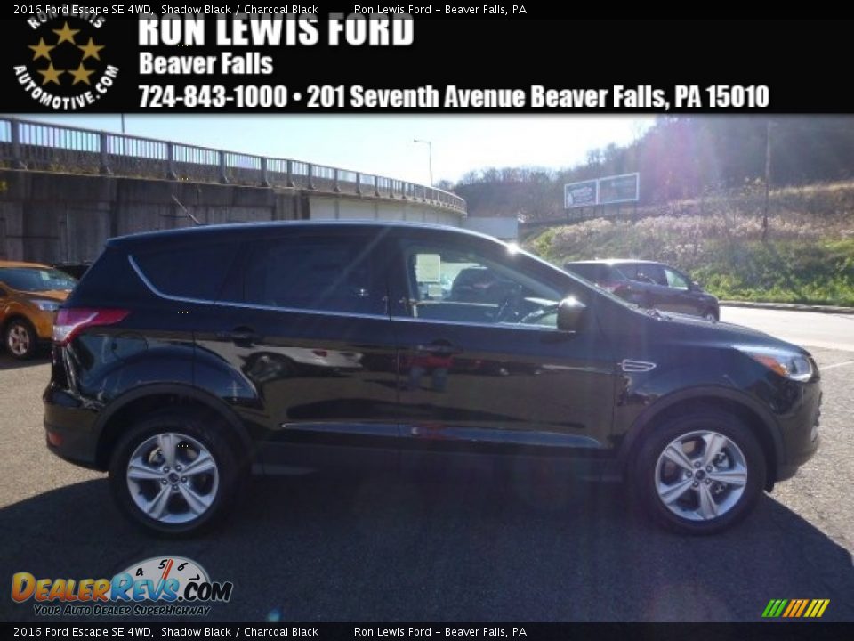 2016 Ford Escape SE 4WD Shadow Black / Charcoal Black Photo #1