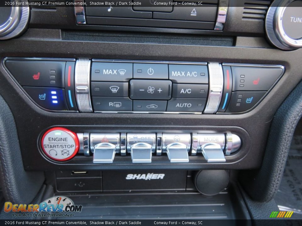 Controls of 2016 Ford Mustang GT Premium Convertible Photo #28
