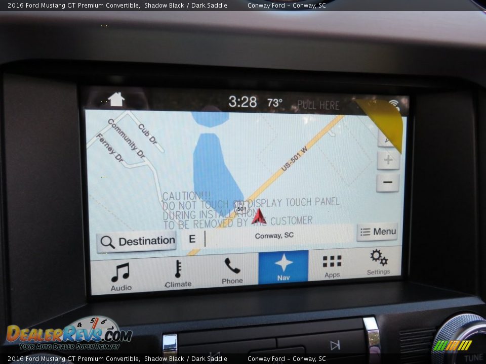 Navigation of 2016 Ford Mustang GT Premium Convertible Photo #30