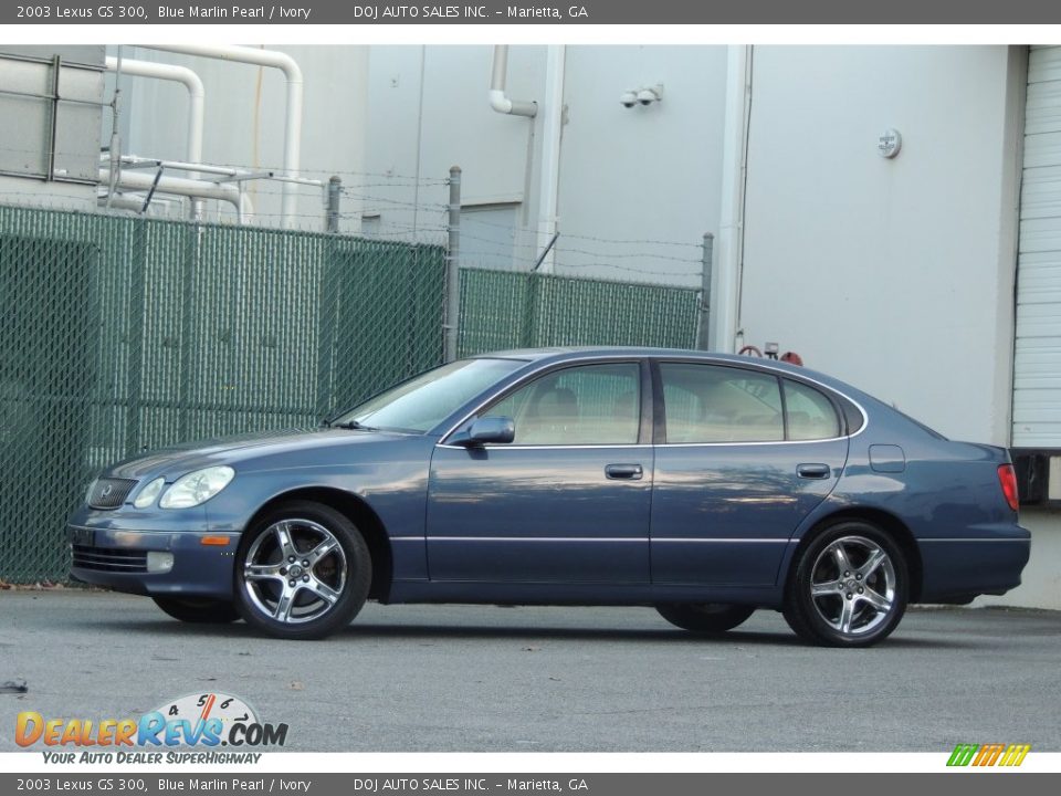 2003 Lexus GS 300 Blue Marlin Pearl / Ivory Photo #2