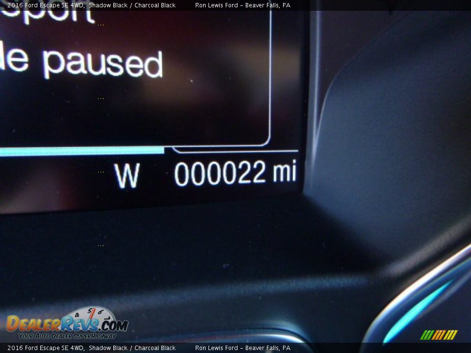 2016 Ford Escape SE 4WD Shadow Black / Charcoal Black Photo #20