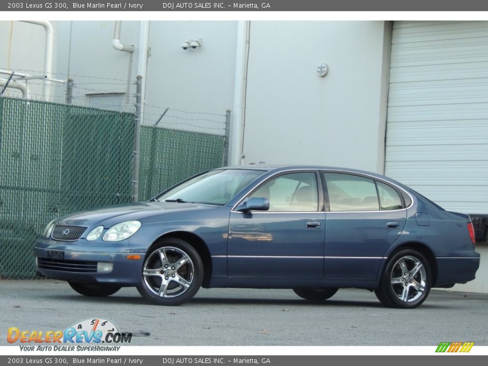 2003 Lexus GS 300 Blue Marlin Pearl / Ivory Photo #29
