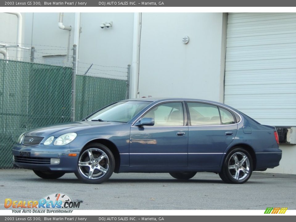 2003 Lexus GS 300 Blue Marlin Pearl / Ivory Photo #30