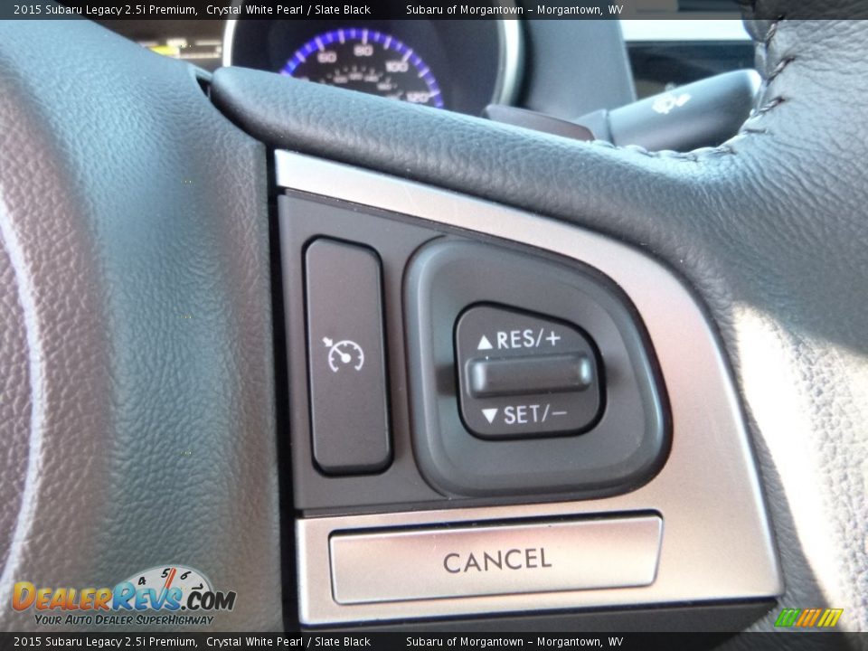 2015 Subaru Legacy 2.5i Premium Crystal White Pearl / Slate Black Photo #17