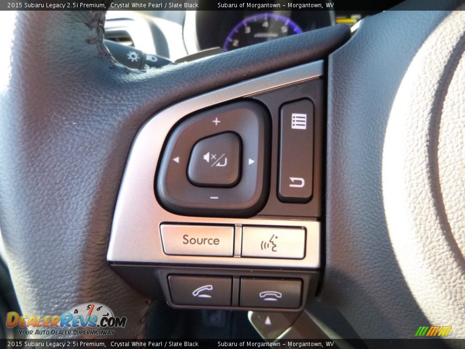 2015 Subaru Legacy 2.5i Premium Crystal White Pearl / Slate Black Photo #18