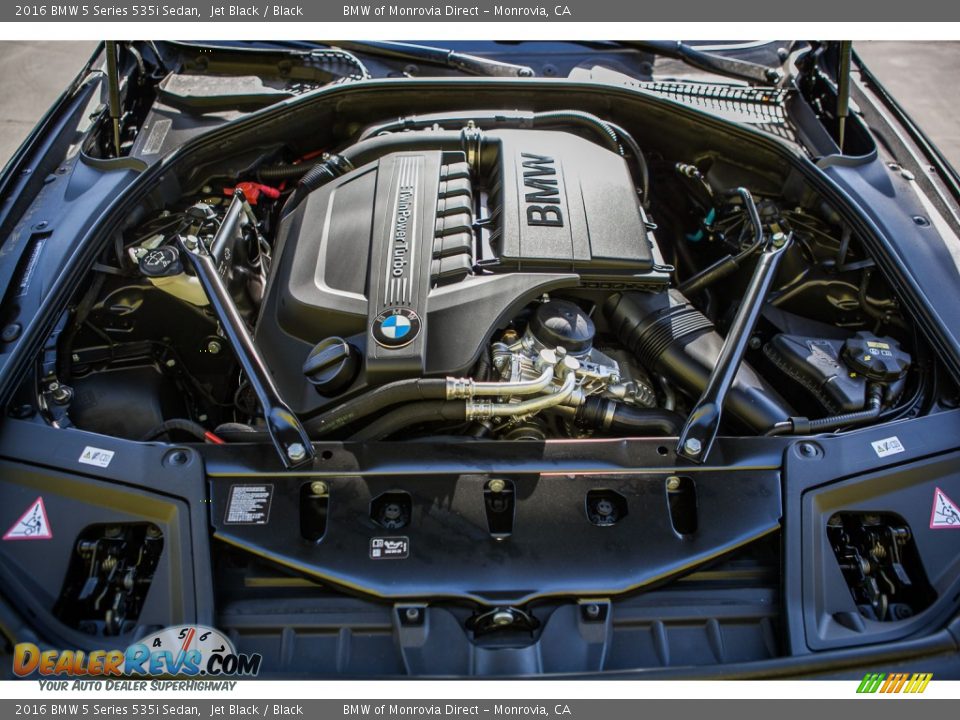2016 BMW 5 Series 535i Sedan Jet Black / Black Photo #9