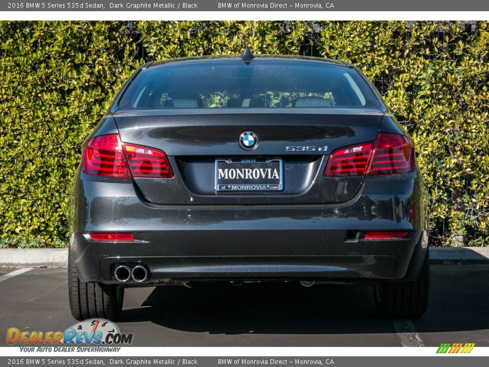 2016 BMW 5 Series 535d Sedan Dark Graphite Metallic / Black Photo #4