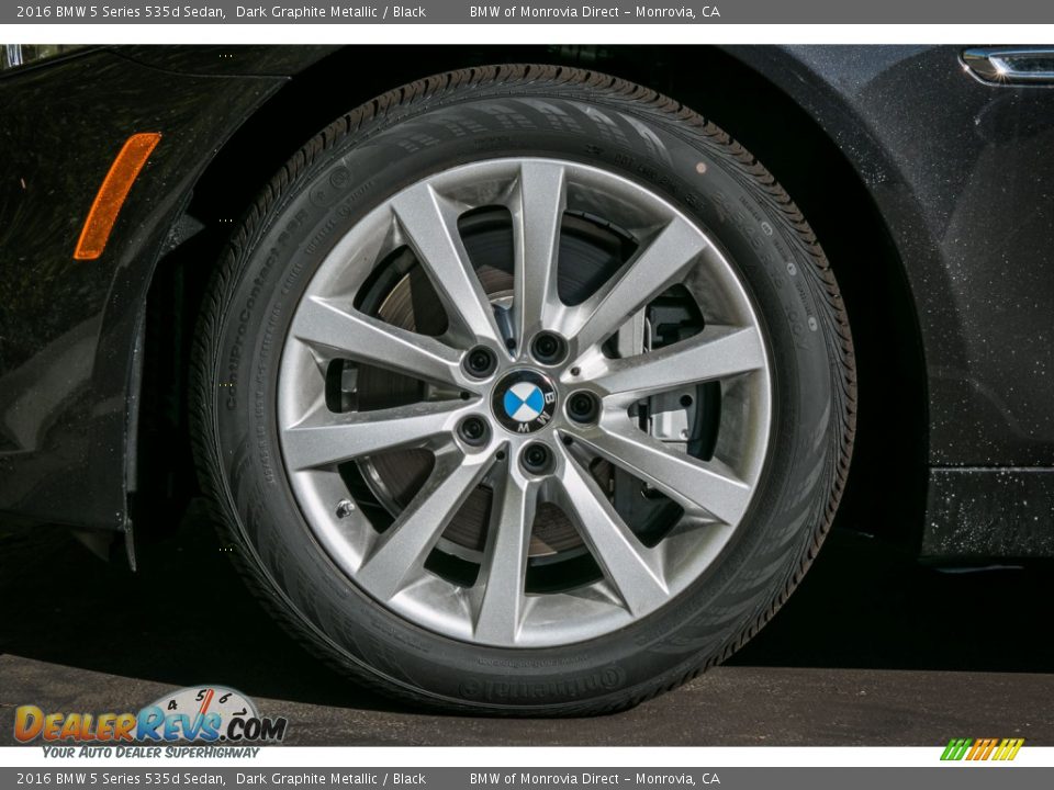 2016 BMW 5 Series 535d Sedan Dark Graphite Metallic / Black Photo #10