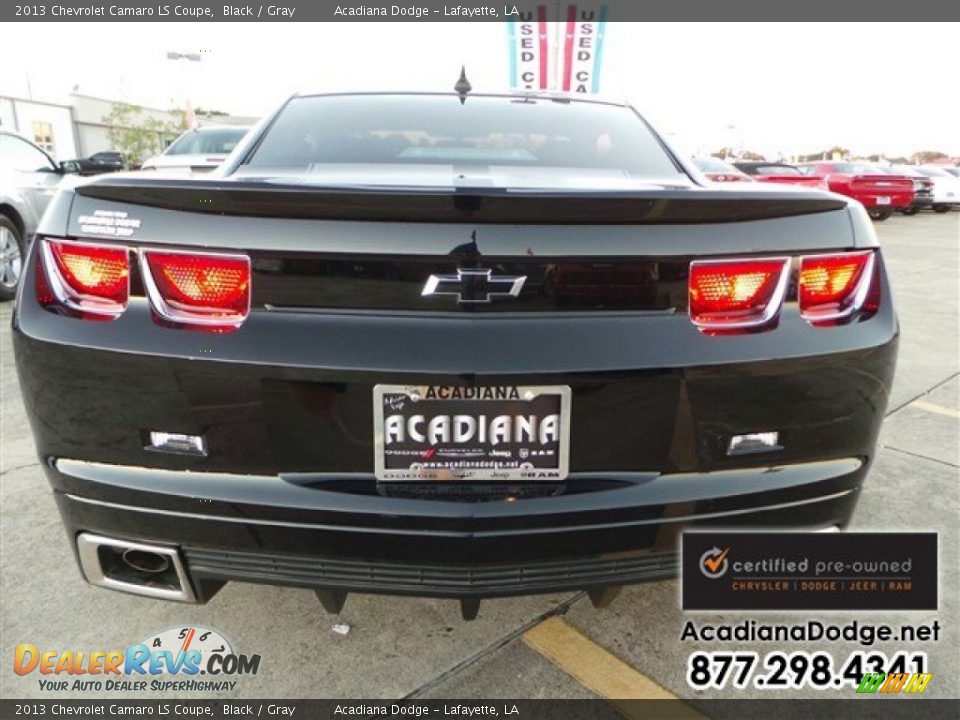 2013 Chevrolet Camaro LS Coupe Black / Gray Photo #6