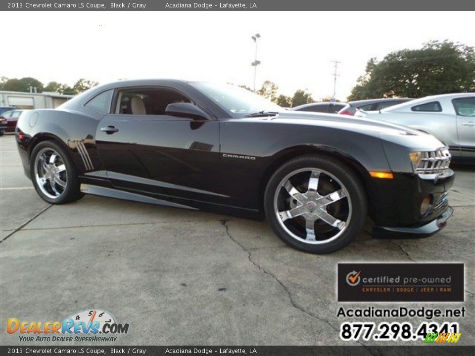 2013 Chevrolet Camaro LS Coupe Black / Gray Photo #10