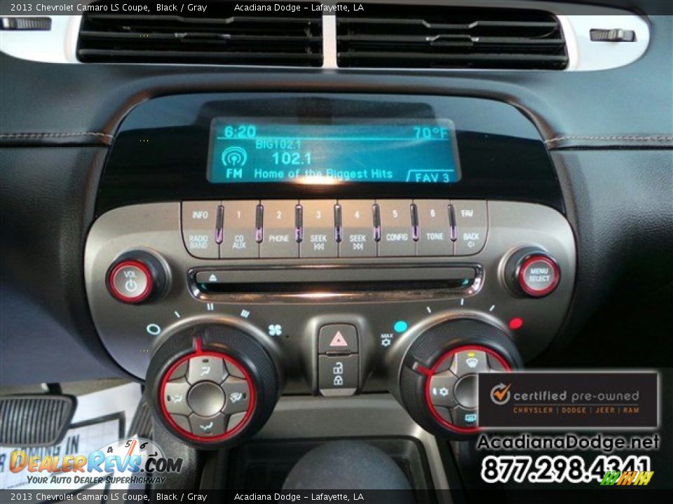 2013 Chevrolet Camaro LS Coupe Black / Gray Photo #20