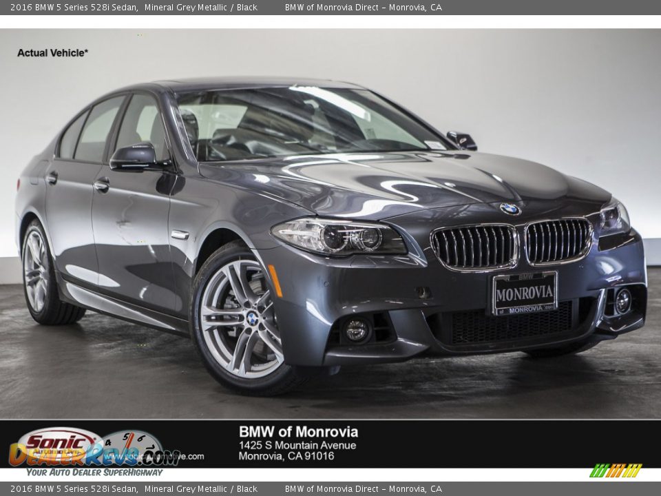 2016 BMW 5 Series 528i Sedan Mineral Grey Metallic / Black Photo #1