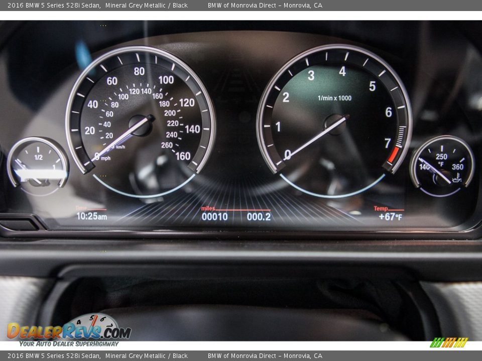 2016 BMW 5 Series 528i Sedan Mineral Grey Metallic / Black Photo #6