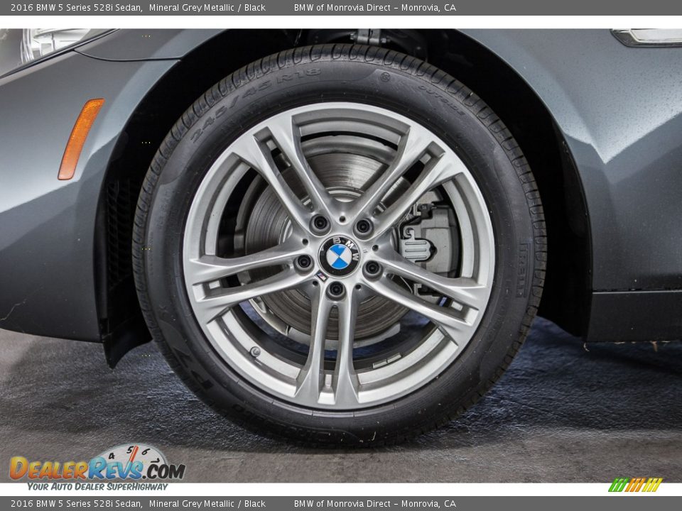 2016 BMW 5 Series 528i Sedan Mineral Grey Metallic / Black Photo #10