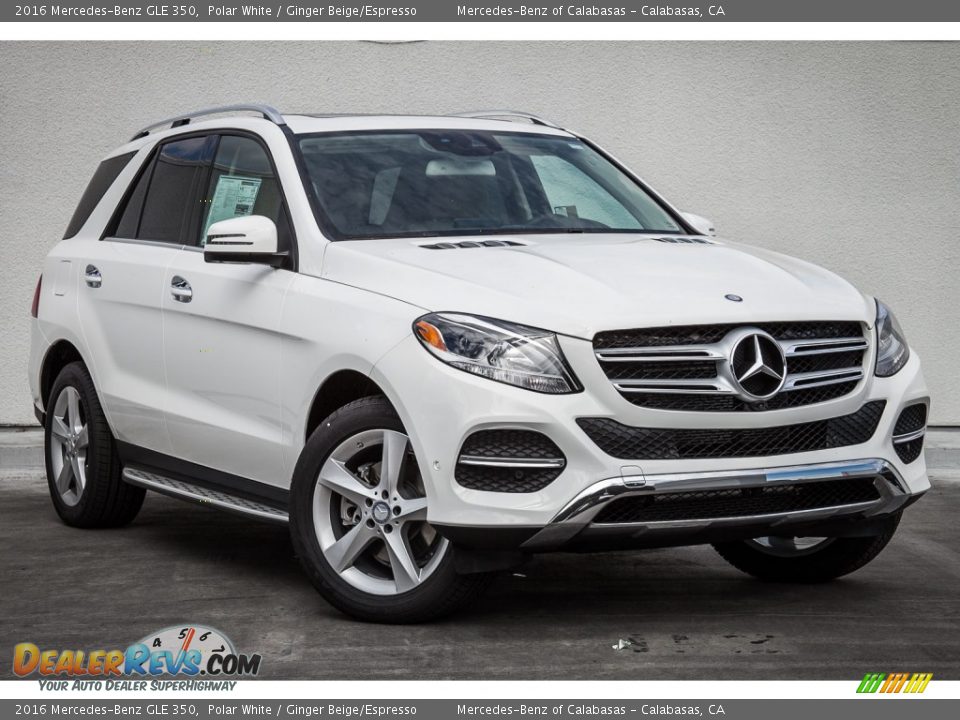 2016 Mercedes-Benz GLE 350 Polar White / Ginger Beige/Espresso Photo #12