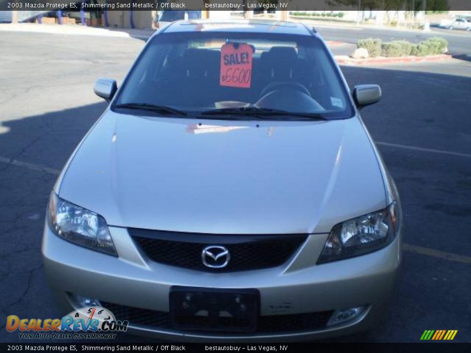2003 Mazda Protege ES Shimmering Sand Metallic / Off Black Photo #2