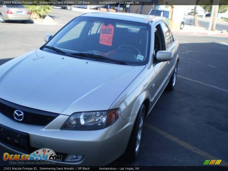 2003 Mazda Protege ES Shimmering Sand Metallic / Off Black Photo #3
