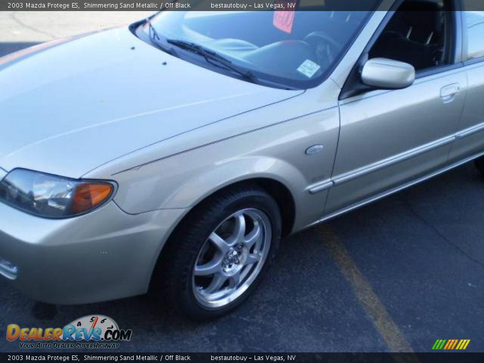 2003 Mazda Protege ES Shimmering Sand Metallic / Off Black Photo #5