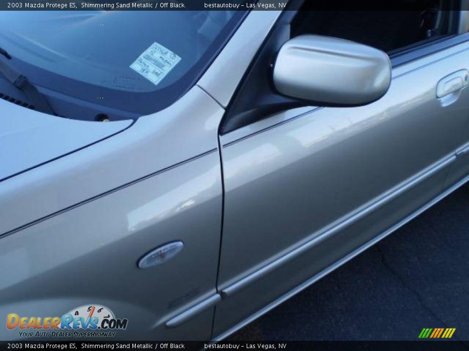2003 Mazda Protege ES Shimmering Sand Metallic / Off Black Photo #6