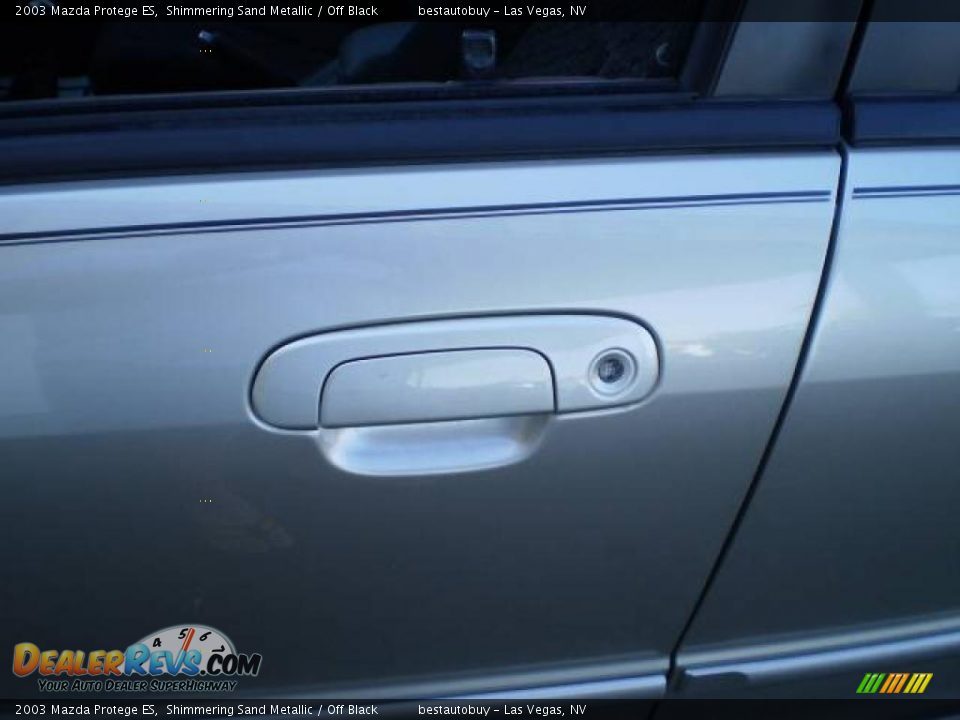 2003 Mazda Protege ES Shimmering Sand Metallic / Off Black Photo #7