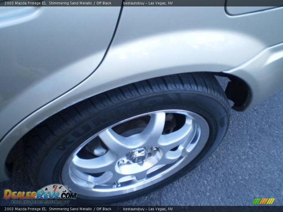 2003 Mazda Protege ES Shimmering Sand Metallic / Off Black Photo #8