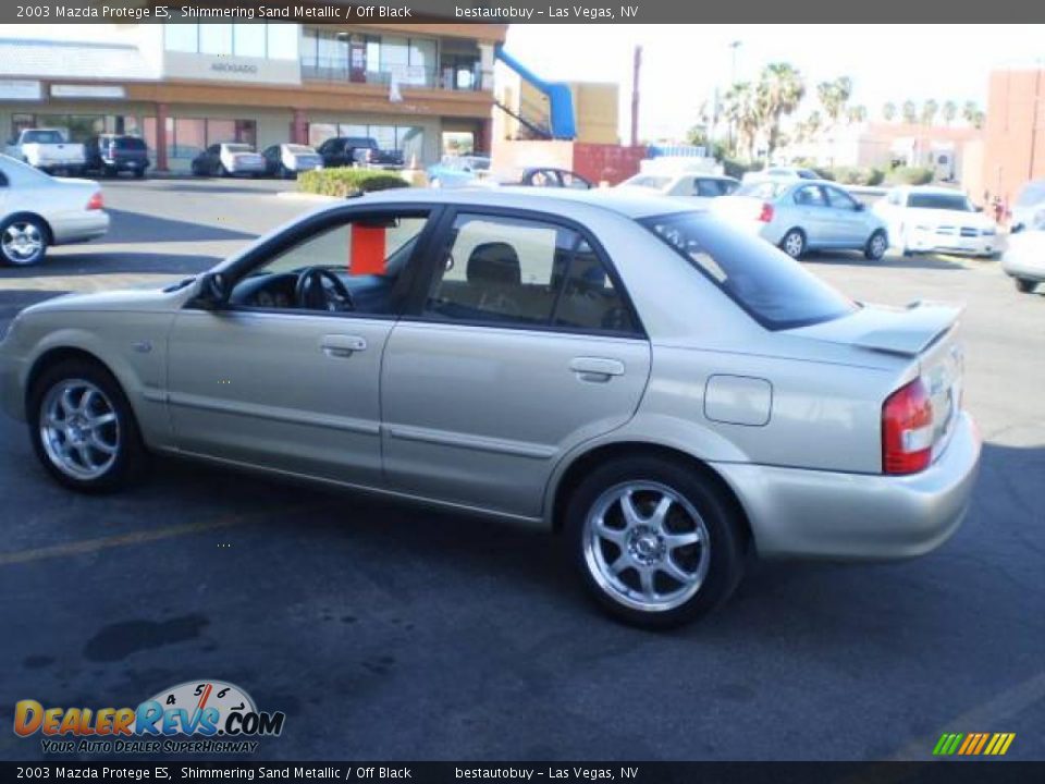 2003 Mazda Protege ES Shimmering Sand Metallic / Off Black Photo #9