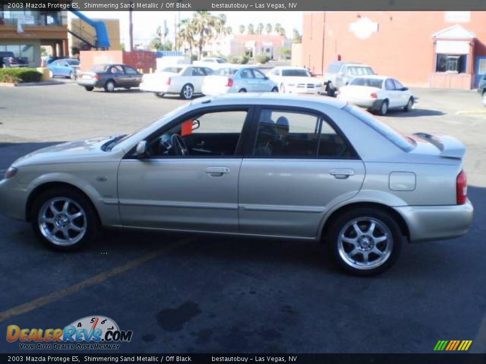 2003 Mazda Protege ES Shimmering Sand Metallic / Off Black Photo #10