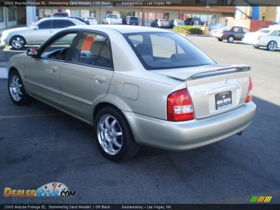 2003 Mazda Protege ES Shimmering Sand Metallic / Off Black Photo #11